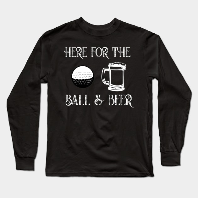 Balls & beer funny golf alley sport drinking Long Sleeve T-Shirt by MarrinerAlex